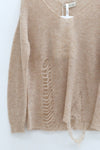SWAYING 25 Autumn and Winter Floating Line Irregular Alpaca Blended Pullover SW-SW25AW1T15C1S2-YM Oatmeal